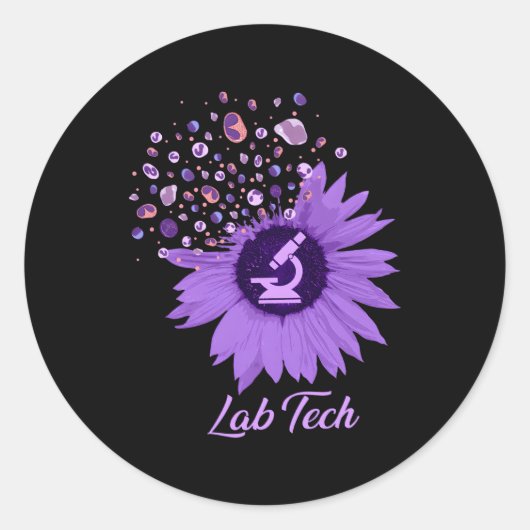 Lab Tech Med Tech Medisch Technicus Lab Ronde Sticker (Voorkant)