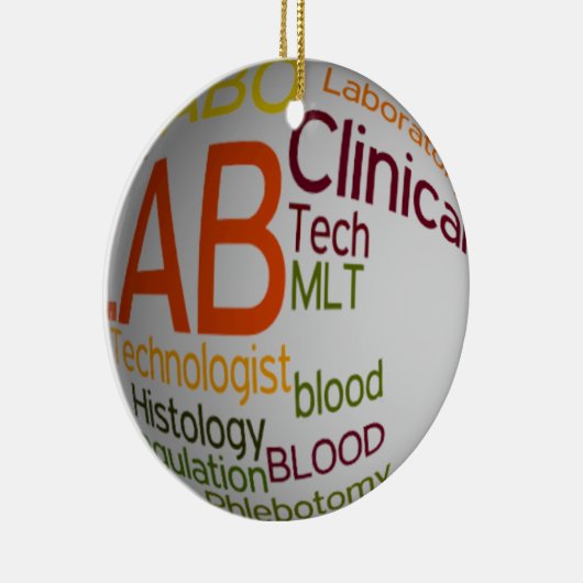 LAB TECH MLT KLINISCHE CHRISTMAS KERAMISCH ORNAMENT (Rechts)