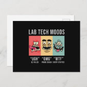 Lab Tech Moods Laboratory Science Technicia Gift Briefkaart (Voorkant / Achterkant)
