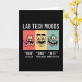 Lab Tech Moods Laboratory Science Technicia Gift Kaart (Gele Bloem)