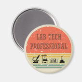 Lab tech professionele  zonsondergang retro magneet (Voorkant / Achterkant)