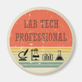 Lab tech professionele  zonsondergang retro magneet (Voorkant)