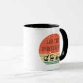 Lab tech professionele zonsondergang retro mok (Voorkant rechts)