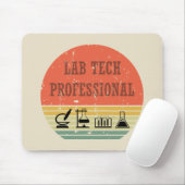 Lab tech professionele zonsondergang retro muismat (Met muis)