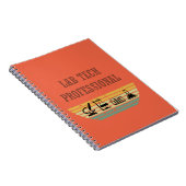 Lab tech professionele zonsondergang retro notitieboek (Rechterzijde)