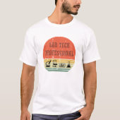 Lab tech professionele zonsondergang retro t-shirt (Voorkant)