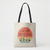 Lab tech professionele zonsondergang retro tote bag (Voorkant)