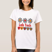 Lab Tech RETRO bloemen T-shirt (Voorkant)