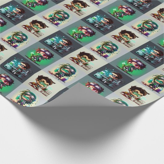 Lab Tech Super Hero Cadeaupapier (Hoek)