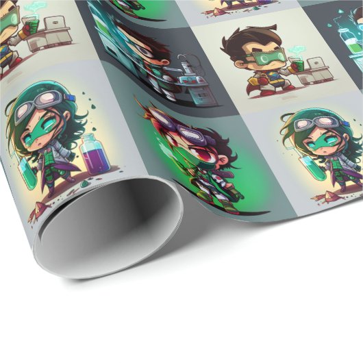 Lab Tech Super Hero Cadeaupapier (Rol Hoek)