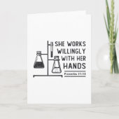 Lab Tech ze werkt willens en wetens laboratoriumte Kaart (Voorkant)