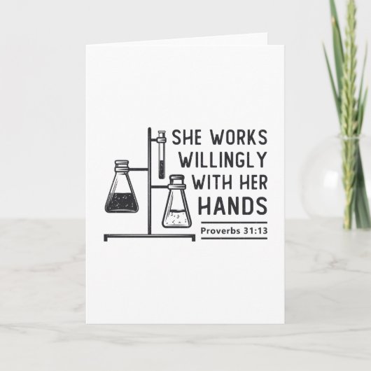 Lab Tech ze werkt willens en wetens laboratoriumte Kaart (Voorkant)