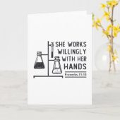 Lab Tech ze werkt willens en wetens laboratoriumte Kaart (Gele Bloem)