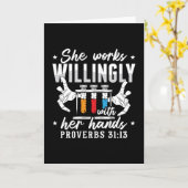 Lab Tech ze werkt willens en wetens laboratoriumte Kaart (Gele Bloem)