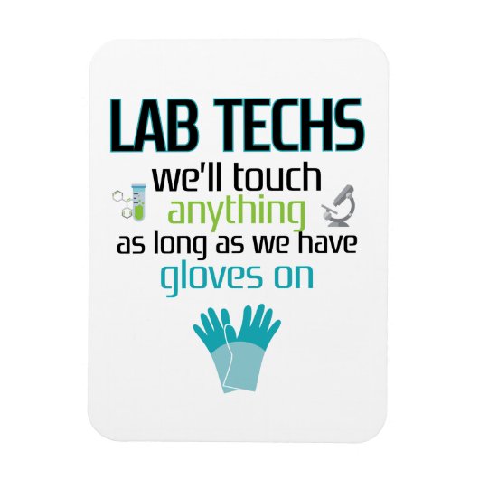 Lab Technician Funny Laboratory Week Mannen Vrouwe Magneet (Verticaal)