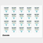Lab Technician Funny Laboratory Week Mannen Vrouwe Vierkante Sticker (Vel)