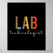 Lab-technicus Boho Luipaard Laboratoriumtechnicus Poster (Voorkant)