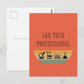 Lab technicus professionele vintage zonsondergang  briefkaart (Voorkant / Achterkant)
