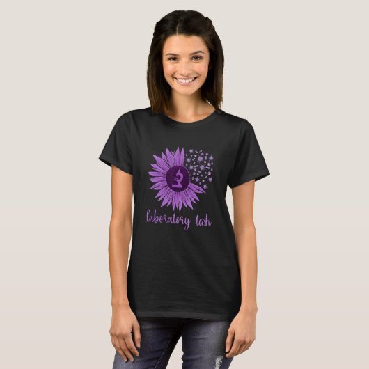 Lab Technologist Sunflower Laboratory Tech T-shirt (Voorkant volledig)