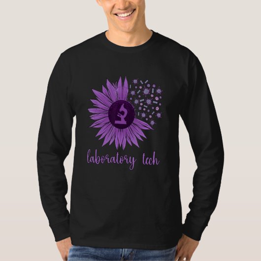 Lab Technologist Sunflower Laboratory Tech T-shirt (Voorkant)