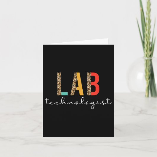 Lab-technoloog Boho Luipaard Laboratoriumtechnicus Kaart (Voorkant)