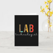 Lab-technoloog Boho Luipaard Laboratoriumtechnicus Kaart (Gele Bloem)