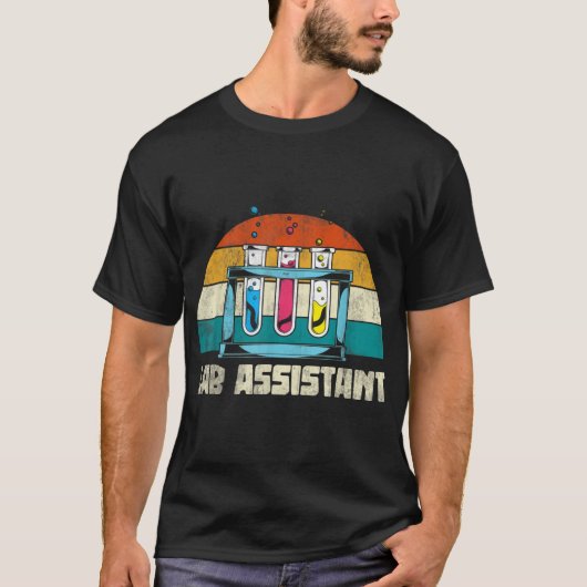 Lab Technoloog Lab Scientist Retro Lab Assistant T-shirt (Voorkant)