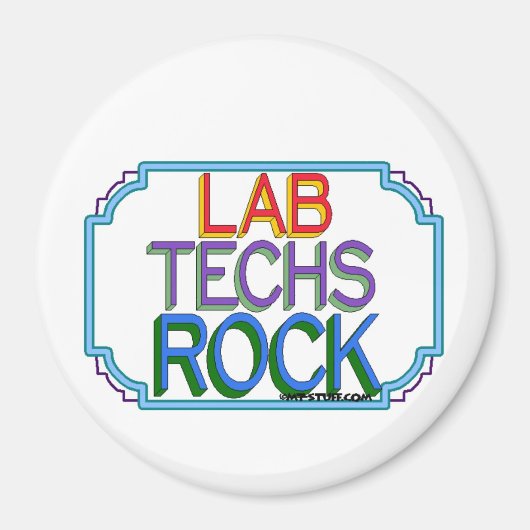 Lab Techs Rock Magneet (Voorkant)