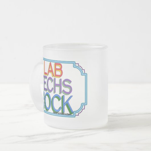 Lab Techs Rock Matglas Koffiemok (Voorkant links)
