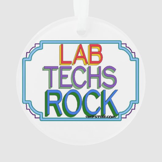 Lab Techs Rock Ornament (achterkant)