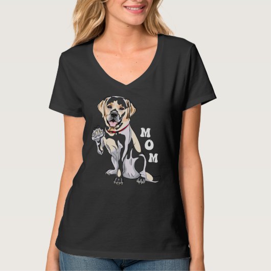 Lab van moeder vos gele labrador retriever t-shirt (Voorkant)