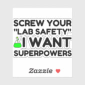 LAB VEILIGHEIDSWANG SUPERPOWERS STICKER (Vel)