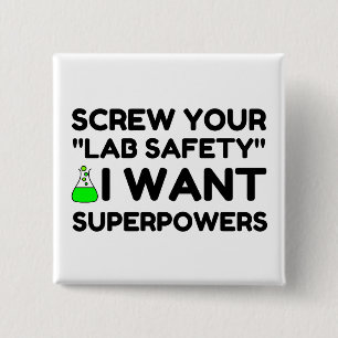 LAB VEILIGHEIDSWANG SUPERPOWERS VIERKANTE BUTTON 5,1 CM