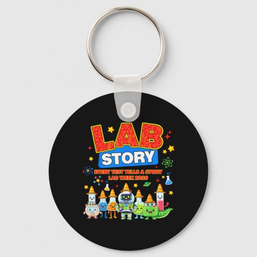Lab Verhaal Lab Week 2026 Medisch Laboratorium Sleutelhanger (Voorkant)