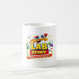 LAB VERHAAL – Lab Week 2026 Wetenschapsposter Koffiemok