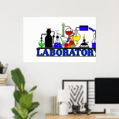 LAB WARE LABORATOORY GLASSWARE POSTER (Thuiskantoor)