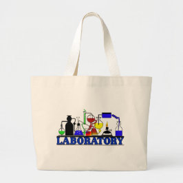 LAB WARE - LABORATORIUMGLASSWARE-INSTELLING GROTE TOTE BAG