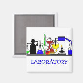LAB WARE - LABORATORIUMGLASSWARE-INSTELLING MAGNEET (Voorkant / Achterkant)