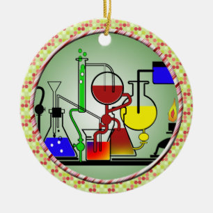 LAB WARE - LABORATORIUMGLASSWARE MAAR WETENSCHAPPE KERAMISCH ORNAMENT