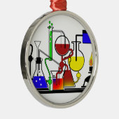 LAB WARE - LABORATORIUMGLASSWARE - WETENSCHAPPELIJ METALEN ORNAMENT (Rechts)