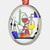 LAB WARE - LABORATORIUMGLASSWARE - WETENSCHAPPELIJ METALEN ORNAMENT (Links)