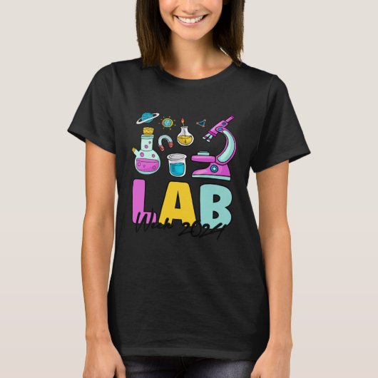Lab Week 2024 Laboratoriumtechnicus Medisch Techni T-shirt (Voorkant)