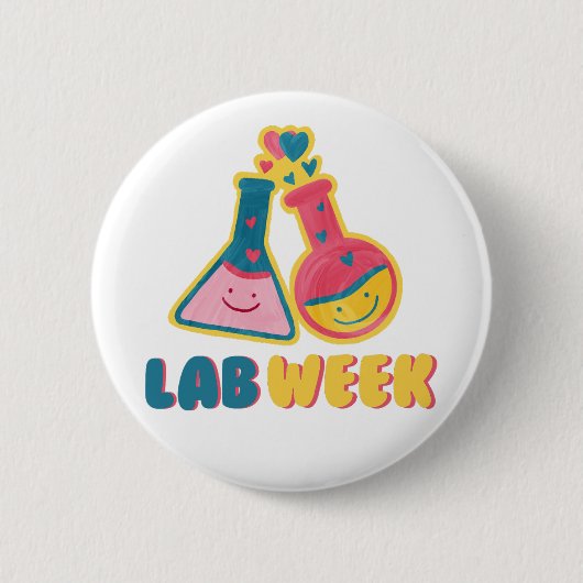 Lab Week 2024 Medische Lab Tech Ronde Button 5,7 Cm (Voorkant)