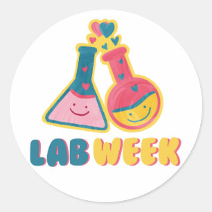 Lab Week 2024 Medische Lab Tech Ronde Sticker