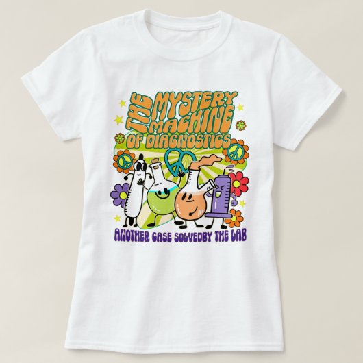 Lab Week 2025 Retro Mystery Machine van Diagnostie T-shirt (Design voorkant)
