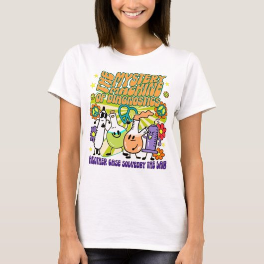 Lab Week 2025 Retro Mystery Machine van Diagnostie T-shirt (Voorkant)
