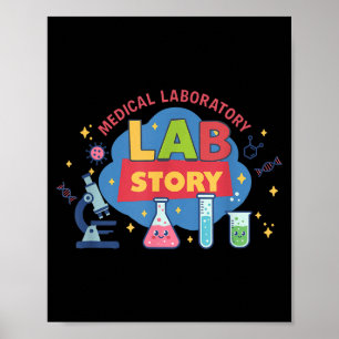 Lab week 2026 grappige wetenschap medisch laborato poster