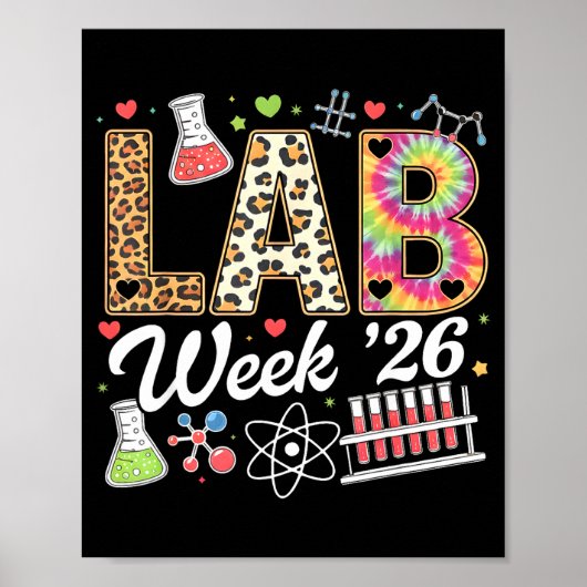 Lab week 2026 laboratorium tech luipaard medicalLa Poster (Voorkant)