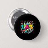 Lab week 2026 tech laboratorium wetenschapper Lab Ronde Button 5,7 Cm (Voorkant /achterkant)