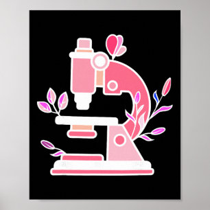 Lab Wetenschap Bloem Microscoop Bioloog Wetenschap Poster